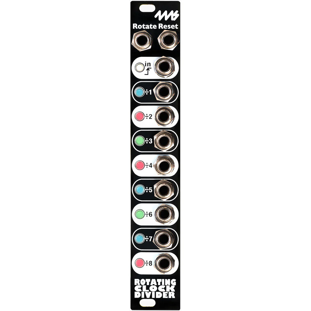 4ms Rotating Clock Divider Eurorack Module DIY Faceplate (Black) - Image 2