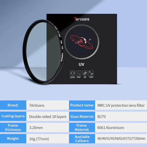 7artisans Photoelectric 67mm MRC-UV Filter - Image 4