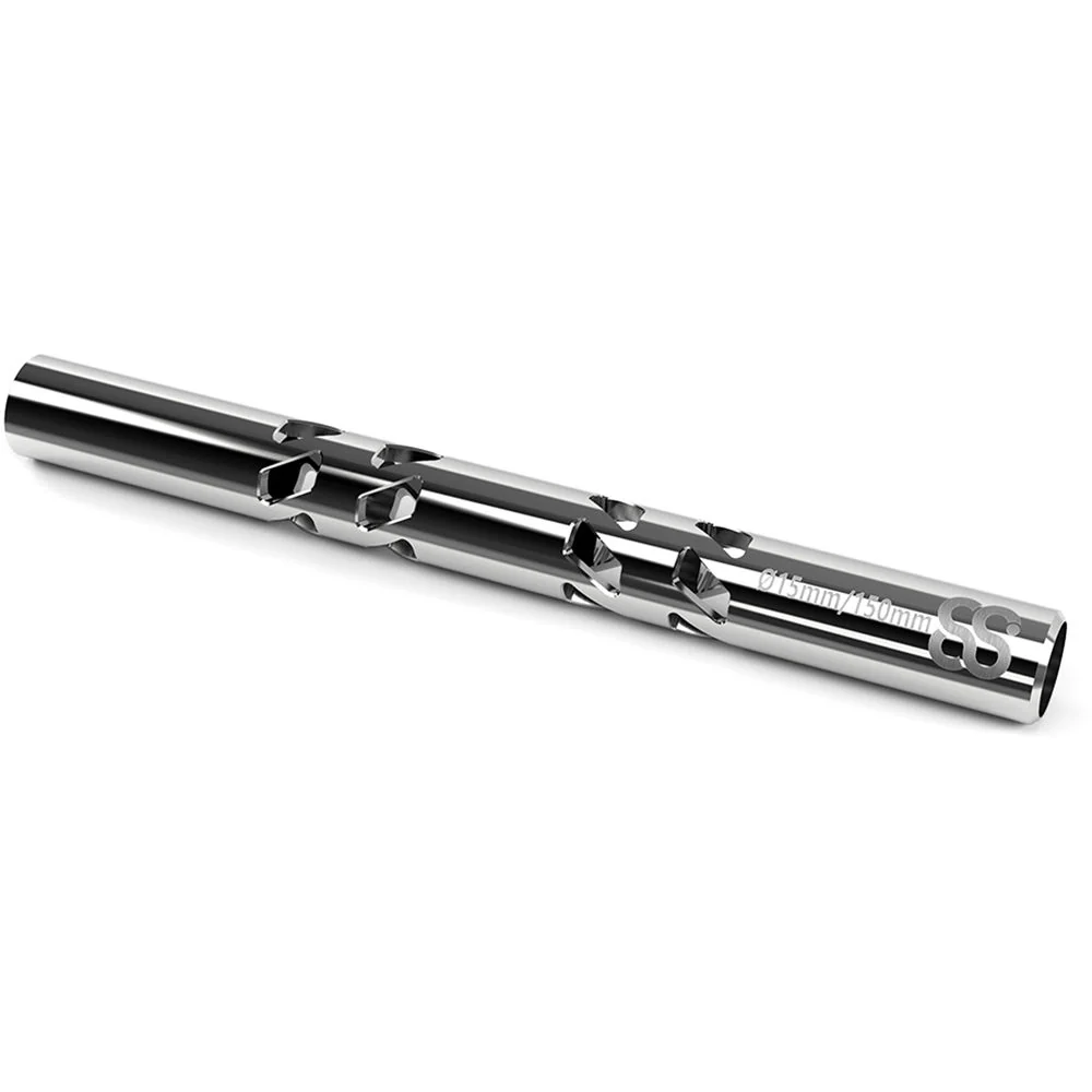 8Sinn 15mm Threaded Stainless Steel Rod with Cutouts (Single, 5.9") - Image 3