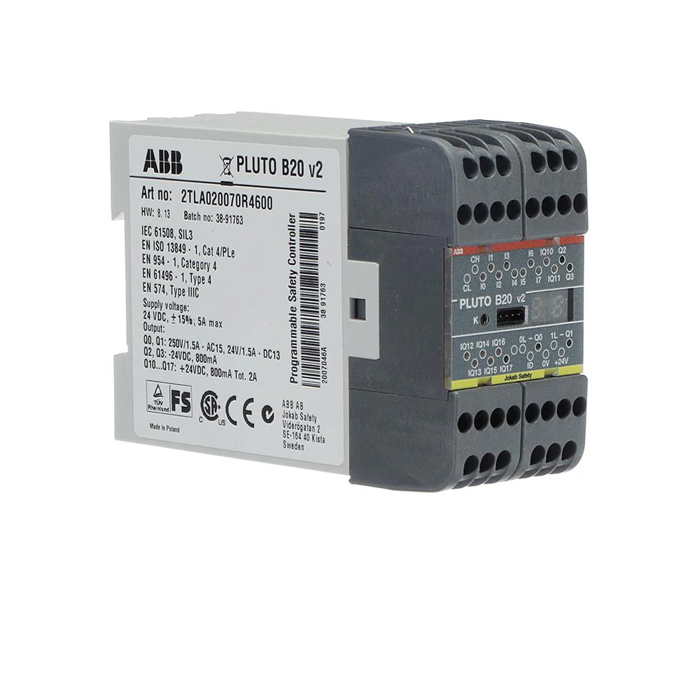 ABB - Jokab 2TLA020070R4600 Programmable Logic Controller (PLC) Safety Pluto B20 16 Inputs 4 Output 24V DIN Rail - Image 4