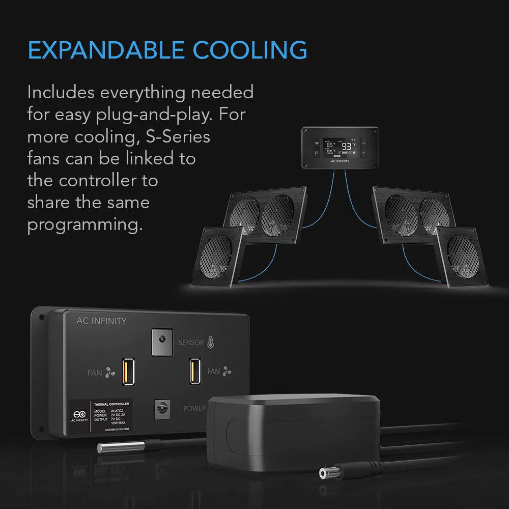 AC Infinity 18" AIRPLATE T9, Home Theater And AV Quiet Cabinet Cooling Fan System - Image 2
