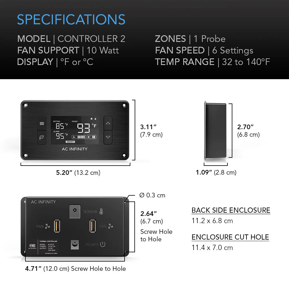 AC Infinity 18" AIRPLATE T9, Home Theater And AV Quiet Cabinet Cooling Fan System - Image 5