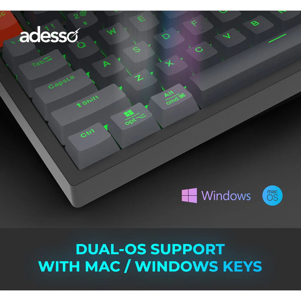 Adesso EasyTouch 1100 Wireless RGB Backlit Mechanical Keyboard - Image 3