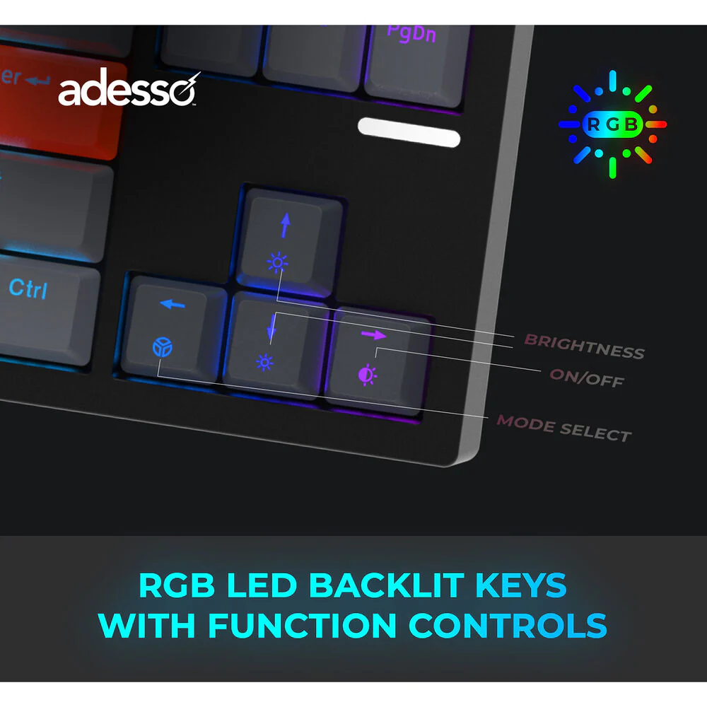 Adesso EasyTouch 1100 Wireless RGB Backlit Mechanical Keyboard - Image 4