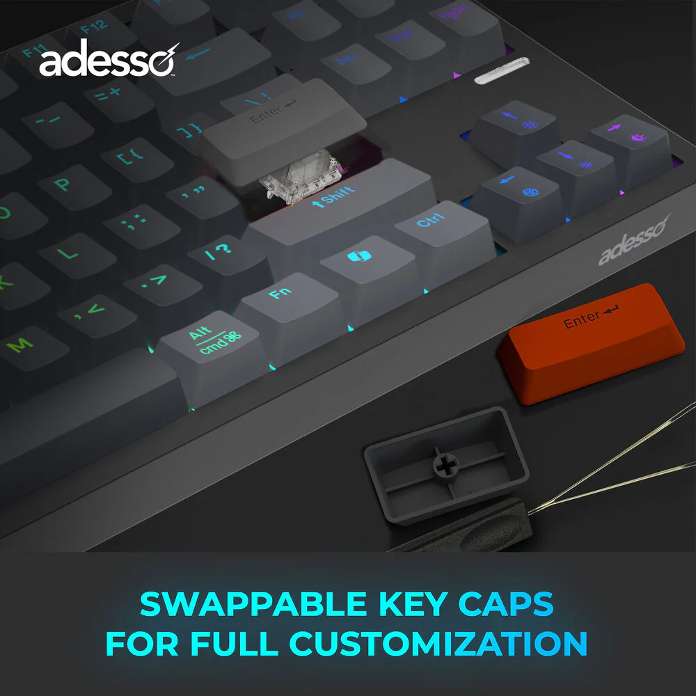 Adesso EasyTouch 1100 Wireless RGB Backlit Mechanical Keyboard - Image 6
