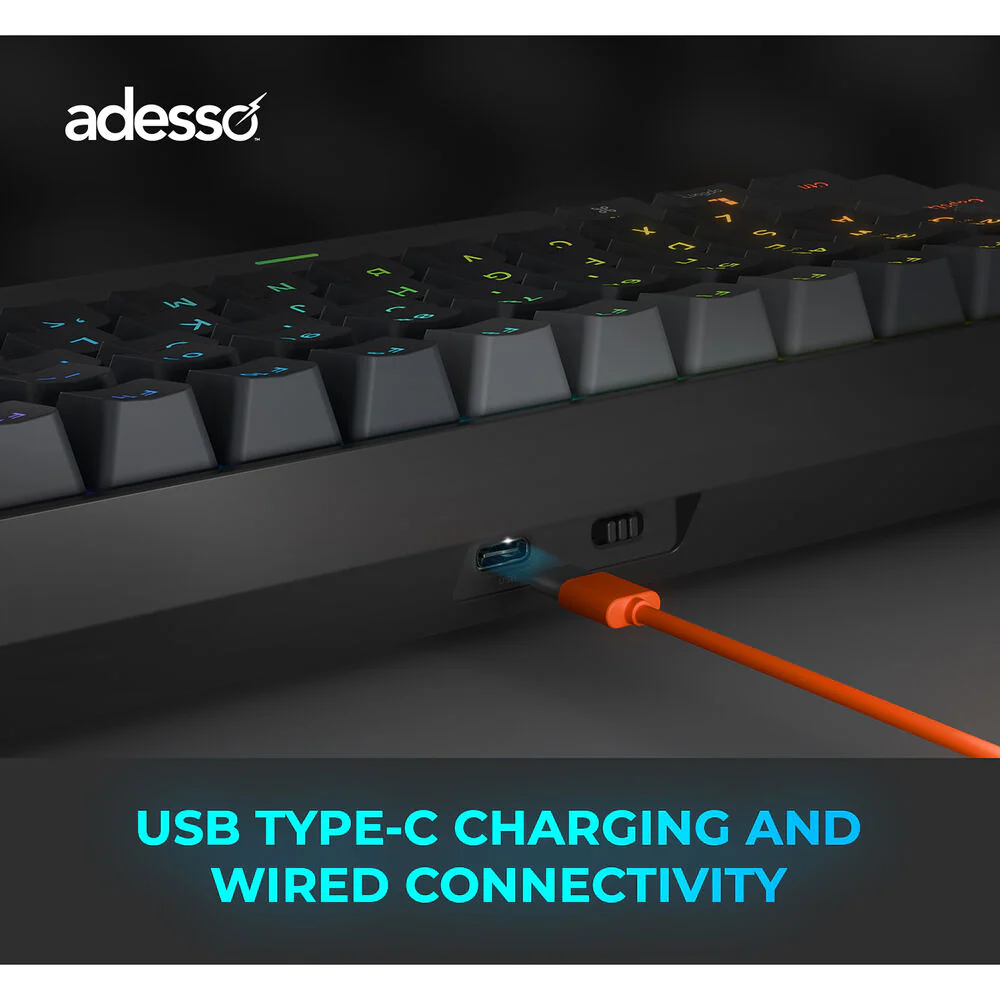 Adesso EasyTouch 1100 Wireless RGB Backlit Mechanical Keyboard - Image 7