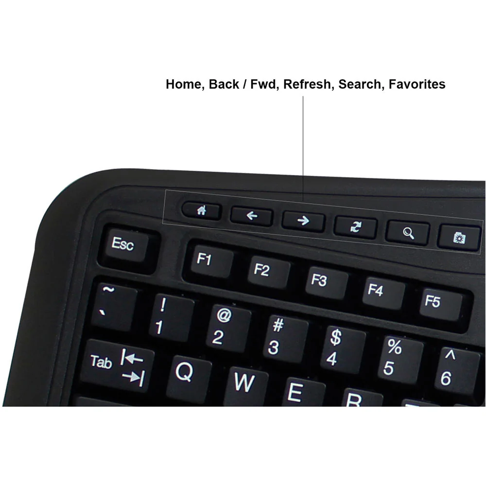 Adesso Tru-Form 3500 Wireless Ergonomic Keyboard with Trackball - Image 6