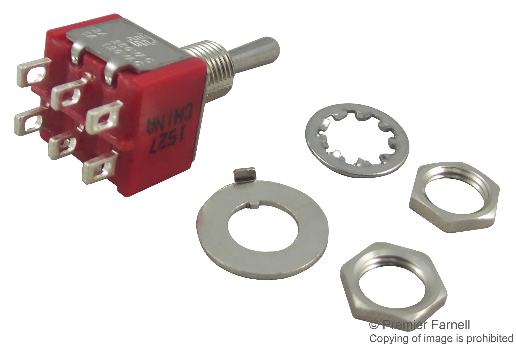 Alcoswitch - TE Connectivity 3-1825139-9 3-1825139-9 Toggle Switch On-On-On SP3T Non Illuminated Gemini A Panel Mount 5 - Image 2