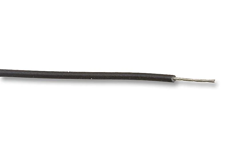 ALPHA WIRE 3252 BK005 Wire, PVC, Black, 20 AWG, 0.56 mm², 100 ft