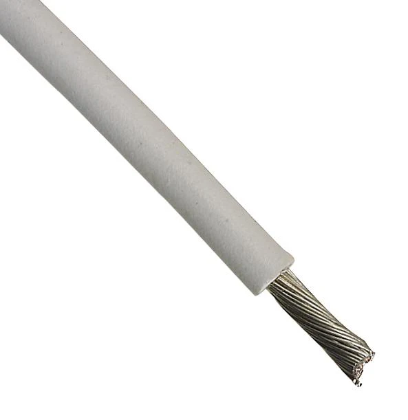 ALPHA WIRE 5857 WH005 Wire, Stranded, Hook Up, PTFE, White, 18 AWG, 0.96 mm², 100 ft, 30.5 m