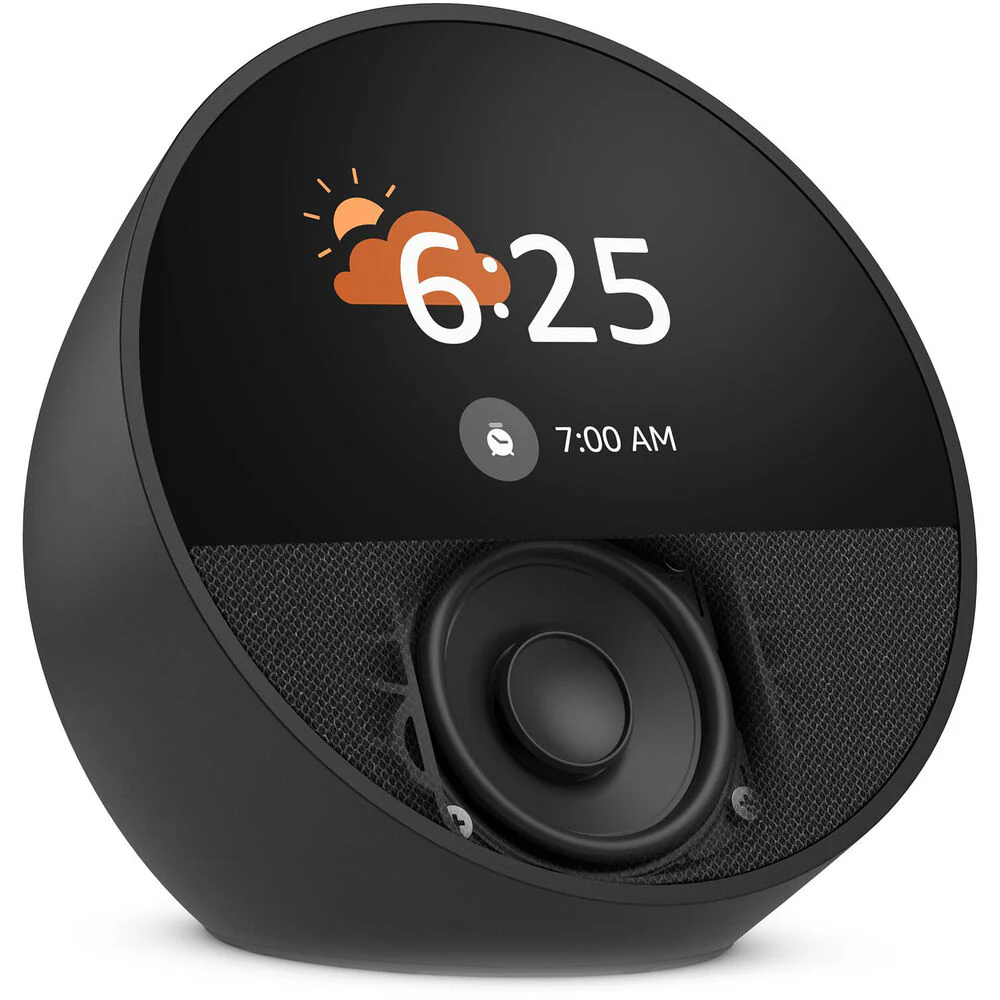 Amazon Echo Spot Smart Alarm Clock (2024 Edition, Black) - Image 4