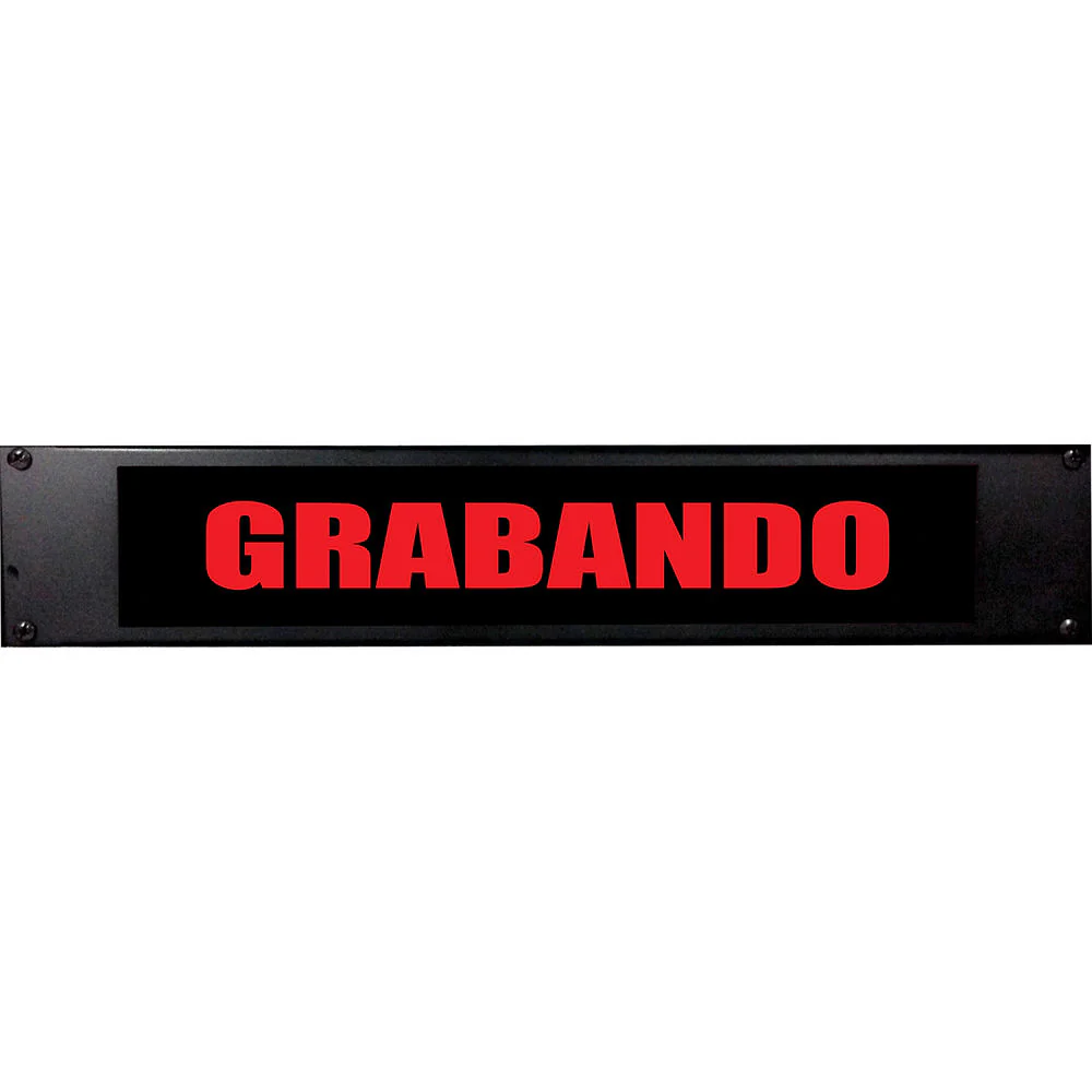 American Recorder GRABANDO Sign with LEDs (2 RU, Spanish, Red)