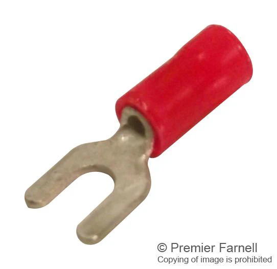 AMP - TE CONNECTIVITY 2-320665-1 TERMINAL, SPADE TONGUE, #6, 16AWG, RED