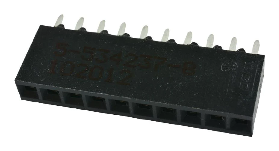 AMP - TE CONNECTIVITY 5-534237-8 PCB Receptacle, Board-to-Board, 2.54 mm, 1 Rows, 10 Contacts, Through Hole Mount, AMPMODU Mod IV