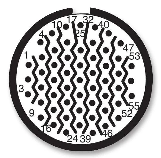 Amphenol Aerospace CTVS06RF-17-35P-506 CTVS06RF-17-35P-506 Circular Connector Tri-Start CTV Straight Plug 55 Contacts Crimp Pin Threaded 17-35 - Image 2