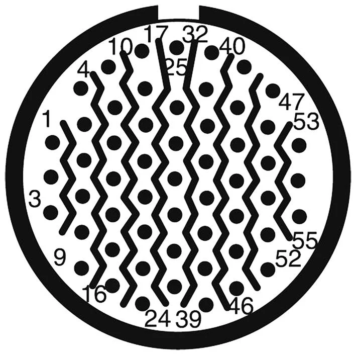 AMPHENOL AEROSPACE D38999/20JE35SN-LC Circular Connector, MIL-DTL-38999 Series III, D38999/20 Series, Wall Mount Receptacle, 55 Contacts - Image 2