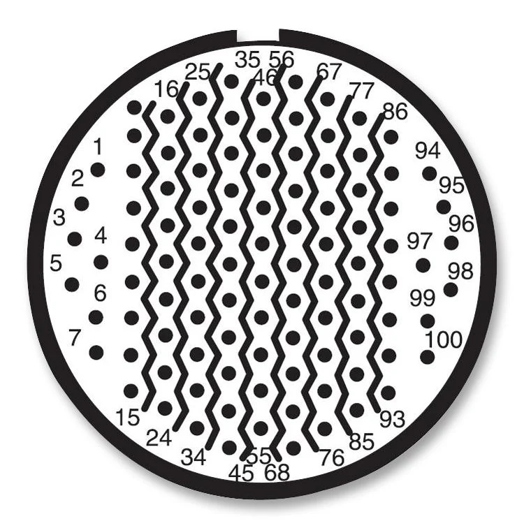 AMPHENOL AEROSPACE D38999/26JH35BN Circular Connector, MIL-DTL-38999 Series III, DS38999/26 Series, Straight Plug, 100 Contacts - Image 2