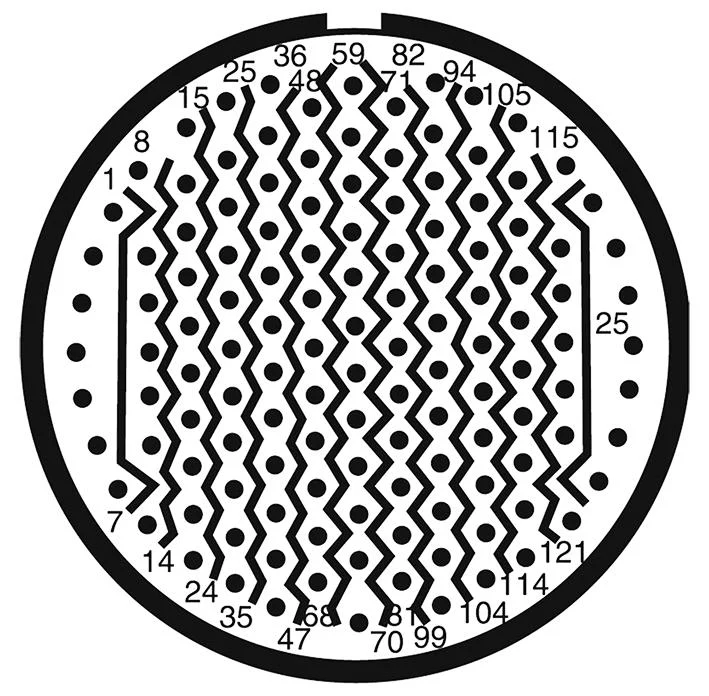 AMPHENOL AEROSPACE D38999/26JH35SN-LC Circular Connector, MIL-DTL-38999 Series III, DS38999/26 Series, Straight Plug, 100 Contacts - Image 2