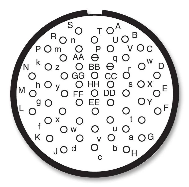 Amphenol Aerospace D38999/26MH53SA D38999/26MH53SA Circular Connector Tri-Start � Subminiature Threaded MIL-DTL-38999 Series III Straight Plug - Image 2