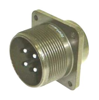 AMPHENOL INDUSTRIAL ACA3102E24-11PB Circular Connector, ACA Series, MIL-DTL-5015 Series, Box Mount Receptacle, 9 Contacts, Solder Pin