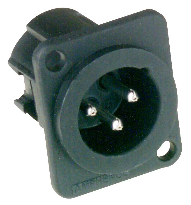 AMPHENOL INDUSTRIAL ACC00AF28-6P-003 Circular Connector, ACC Series, MIL-DTL-5015 Series, Wall Mount Receptacle, 3 Contacts, Crimp Pin