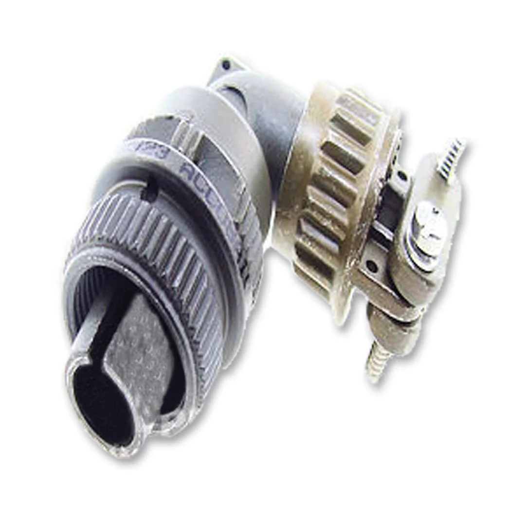 AMPHENOL INDUSTRIAL ACC08R14S-6S-003-LC Circular Connector, ACC Series, MIL-DTL-5015 Series, Right Angle Plug, 6 Contacts