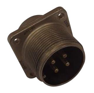 AMPHENOL INDUSTRIAL ACS02E24-12P-025 Circular Connector, ACS Series, MIL-DTL-5015 Series, Box Mount Receptacle, 5 Contacts, Solder Pin