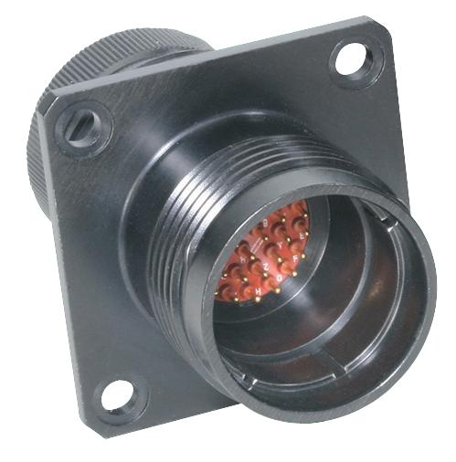 AMPHENOL INDUSTRIAL AIT1AA28-51SS Circular Connector, AIT Series, MIL-DTL-5015 Series, Cable Mount Receptacle, 12 Contacts