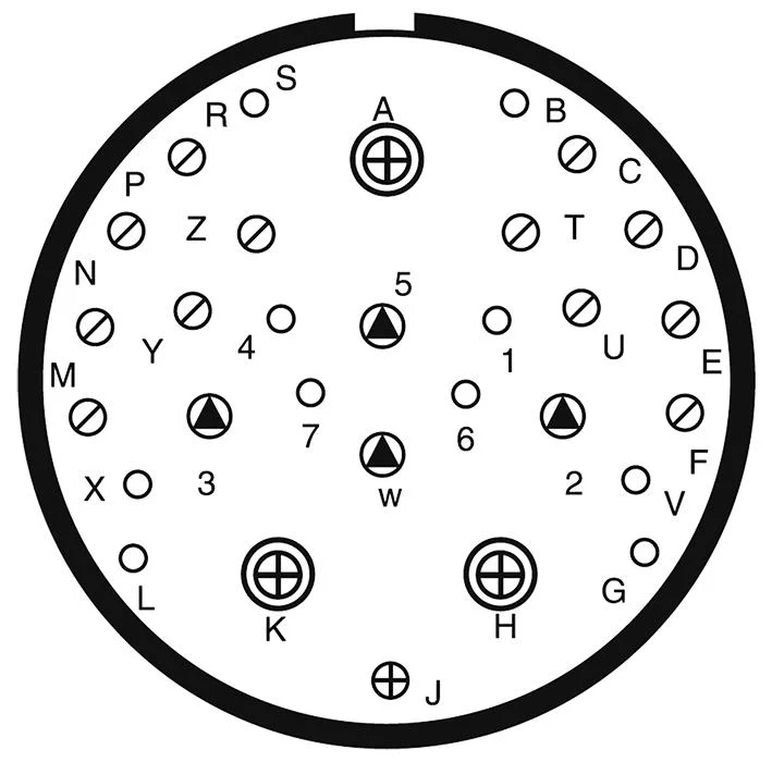 AMPHENOL INDUSTRIAL D38999/26WJ19PN-LC Circular Connector, MIL-DTL-38999 Series III, DS38999/26 Series, Straight Plug, 19 Contacts - Image 2