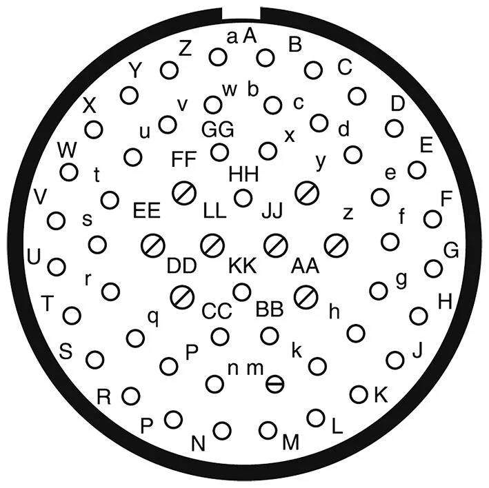 AMPHENOL LTD D38999/24WJ4SD-LC Circular Connector, MIL-DTL-38999 Series III, DS38999/24 Series, Jam Nut Receptacle, 56 Contacts - Image 2