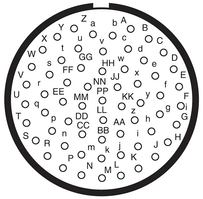 Amphenol LTD D38999/26WJ61PN-LC D38999/26WJ61PN-LC Circular Connector MIL-DTL-38999 Series III Straight Plug 61 Contacts - Image 2