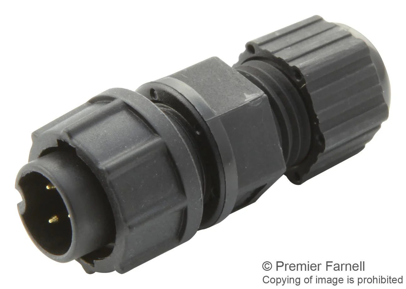 AMPHENOL LTW BD-03BFMA-LL7001 Circular Connector, Standard (B) Series, Cable Mount Receptacle, 3 Contacts, Solder Pin, Bayonet