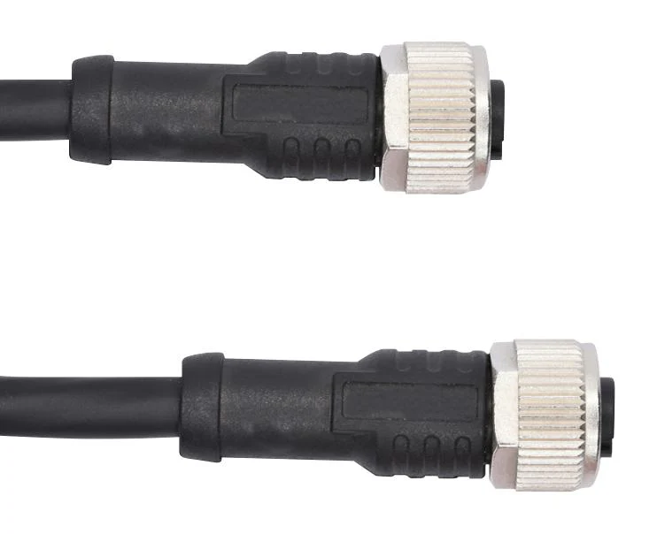 AMPHENOL LTW M12A08FL-12AFL-SBA05 Sensor Cable, A Code, Black, M12 Receptacle, M12 Receptacle, 8 Positions, 500 mm, 19.6 ", M Series