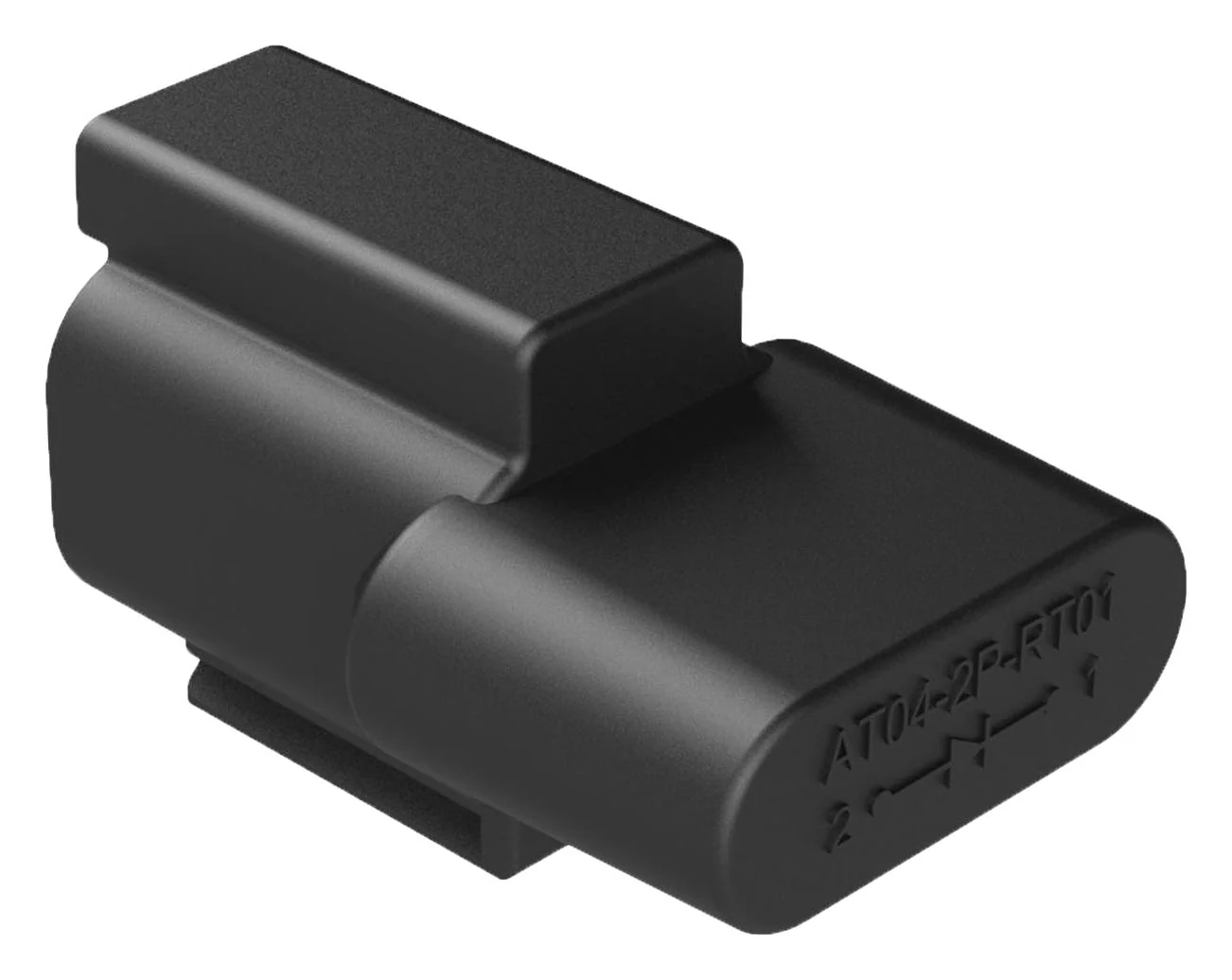 Amphenol SINE/TUCHEL AT04-2P-RT01 Terminator 2POS Rcpt THERMOPLASTIC/BLK - Image 2