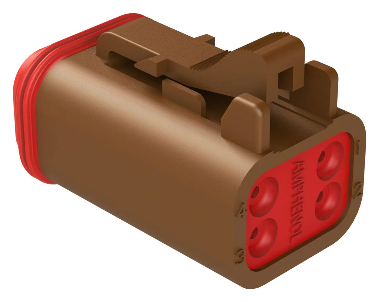 Amphenol SINE/TUCHEL AT06-4S-BRN Automotive Housing Plug 4POS 13A BRN - Image 2