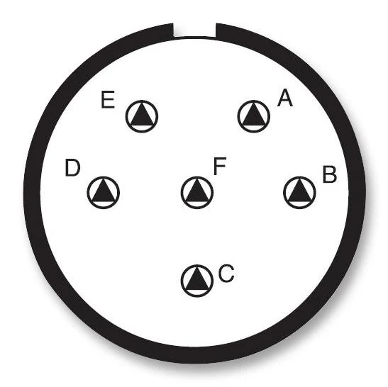 AMPHENOL SOCAPEX D38999/26WE6BN Circular Connector, MIL-DTL-38999 Series III, DS38999/26 Series, Straight Plug, 6 Contacts - Image 2