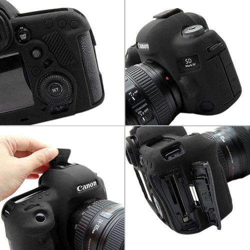 Amzer Soft Silicone Protective Case for Canon EOS 5D Mark IV (Black) - Image 7