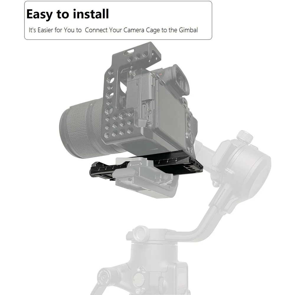 ANDYCINE Arca-Compatible Quick Release Clamp & Manfrotto Plate with 1/4"-20 Holes - Image 2