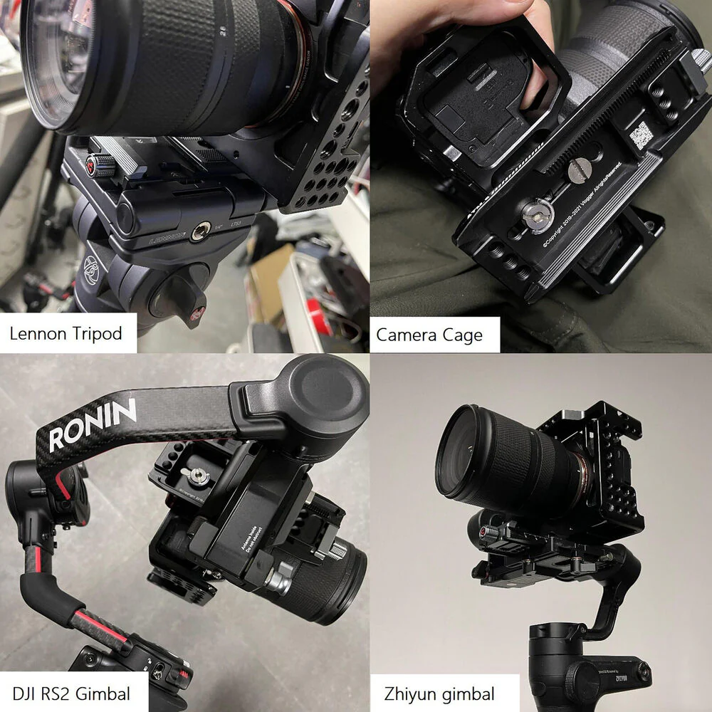 ANDYCINE Arca-Compatible Quick Release Clamp & Manfrotto Plate with 1/4"-20 Holes - Image 7