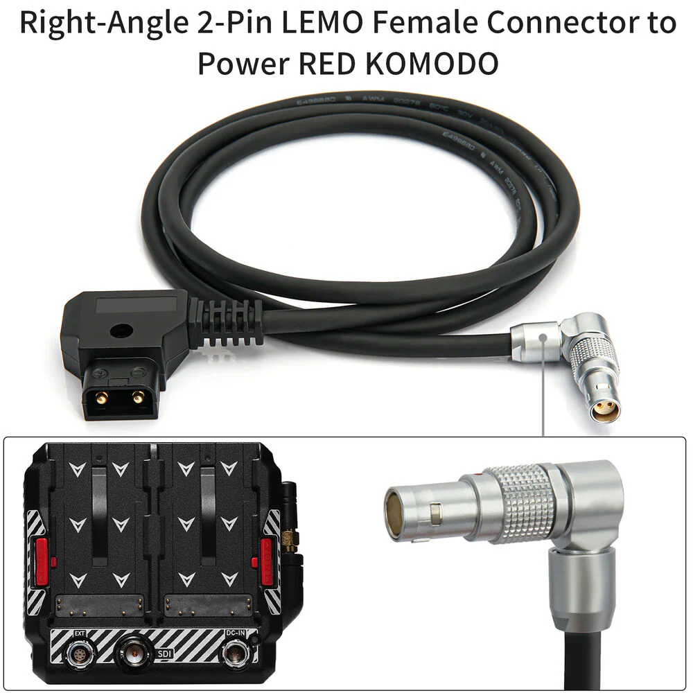 ANDYCINE D-Tap to Right-Angle 2-Pin LEMO-Type Power Cable for RED KOMODO - Image 3