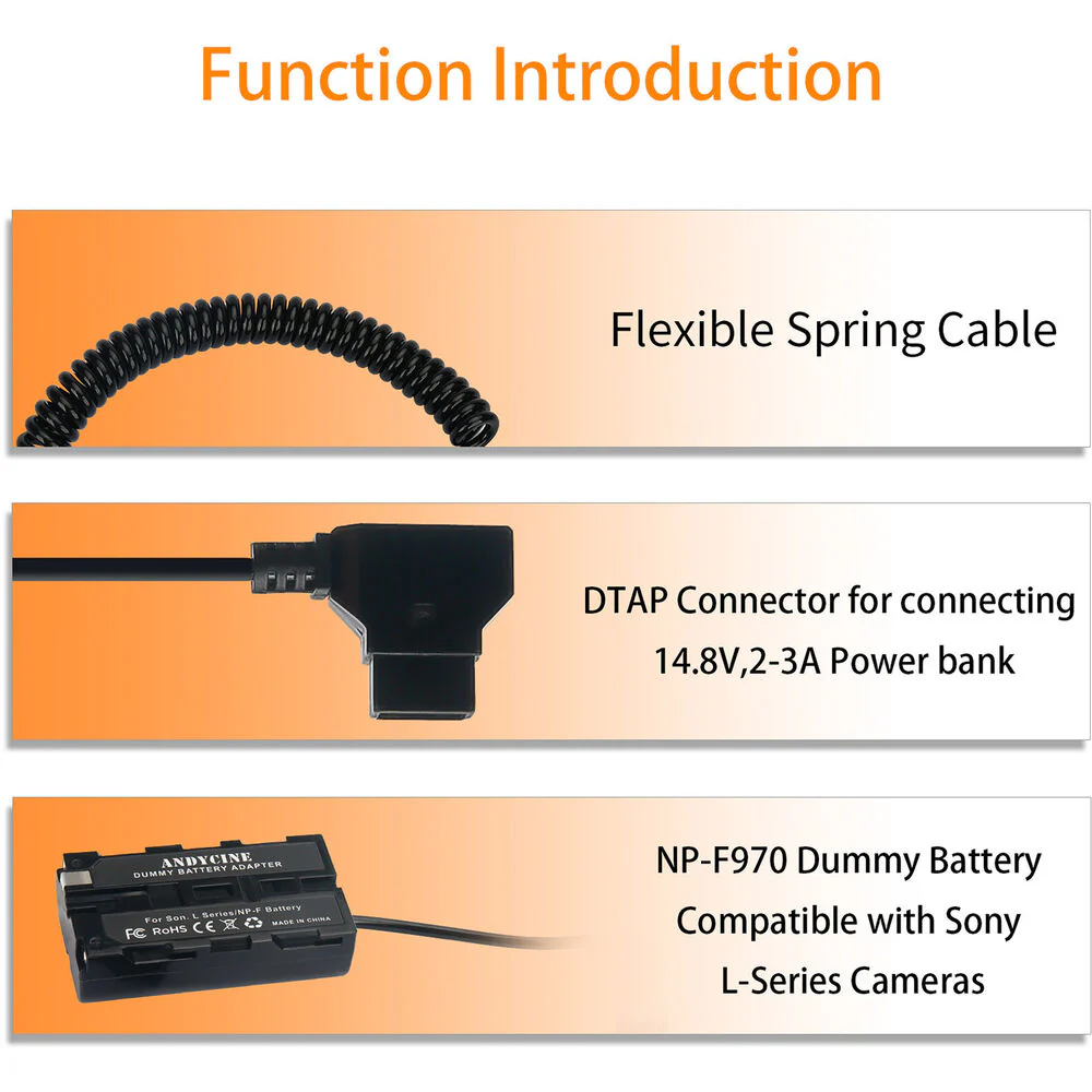 ANDYCINE Sony F970 to D-Tap Dummy Battery - Image 4