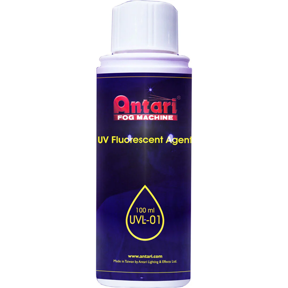 Antari ULV-01 Blue UV Fluorescent Agent for Snow and Bubble Machines (100mL) - Image 2