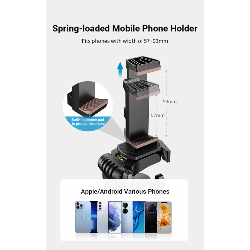 Apexel 70" Upgraded Cell Phone Selfie Stick with Tripod - Image 3