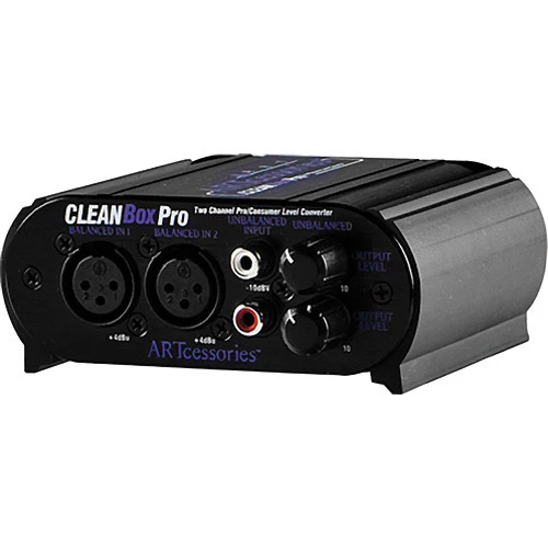 ART CLEANBOX Bi-Directional Level Matching Stereo Converter Box - XLR and RCA I/O Connectors - Image 2