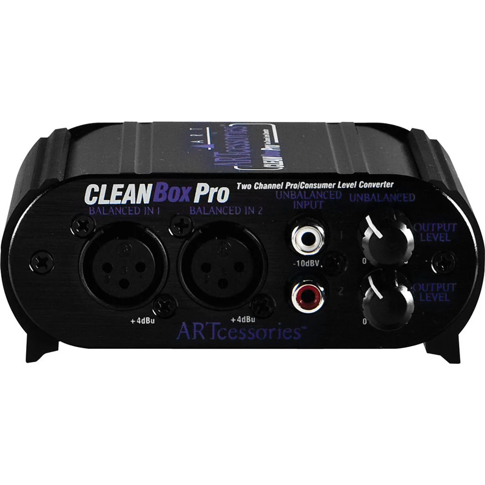 ART CLEANBOX Bi-Directional Level Matching Stereo Converter Box - XLR and RCA I/O Connectors - Image 3