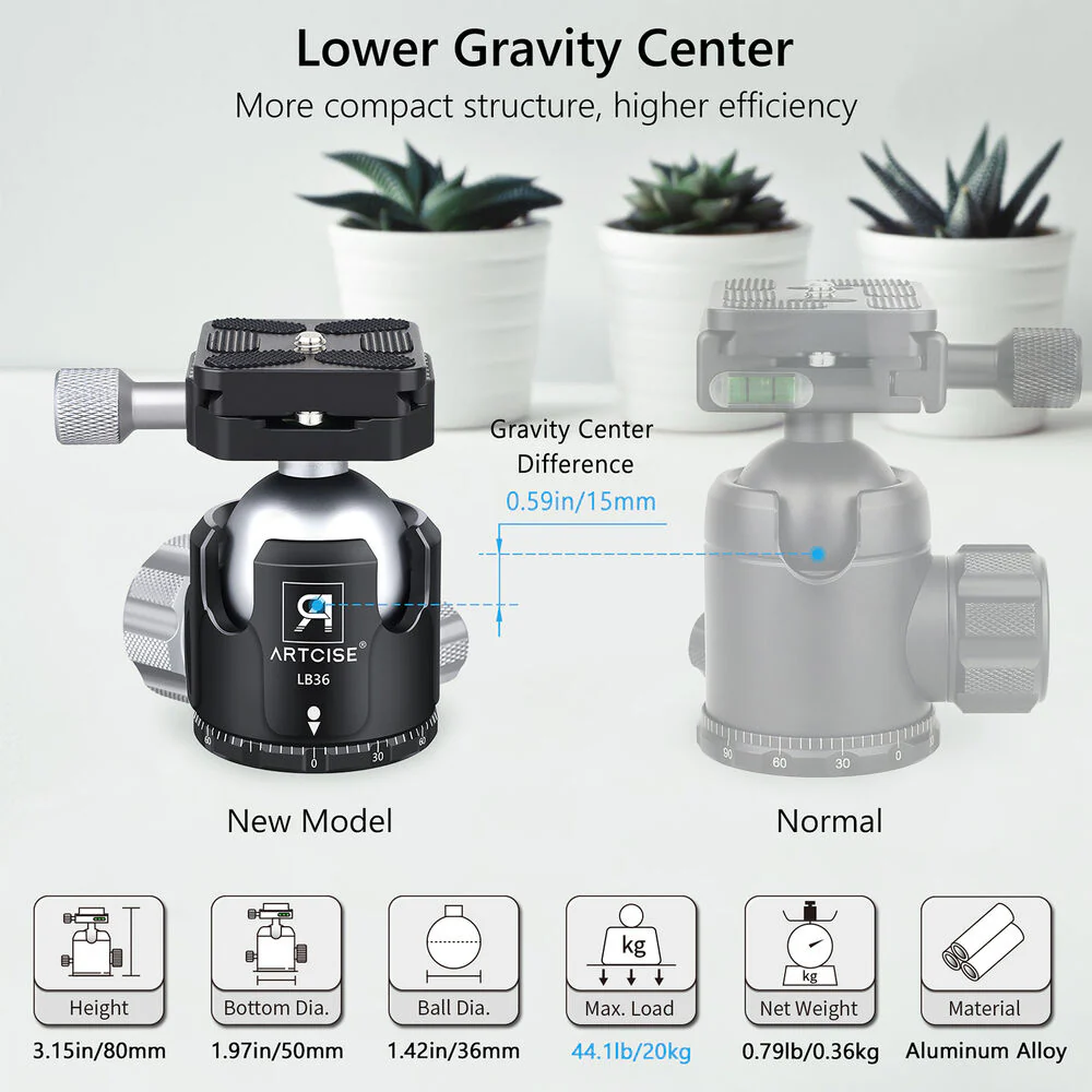 ARTCISE LB36 Low-Profile Ball Head - Image 5