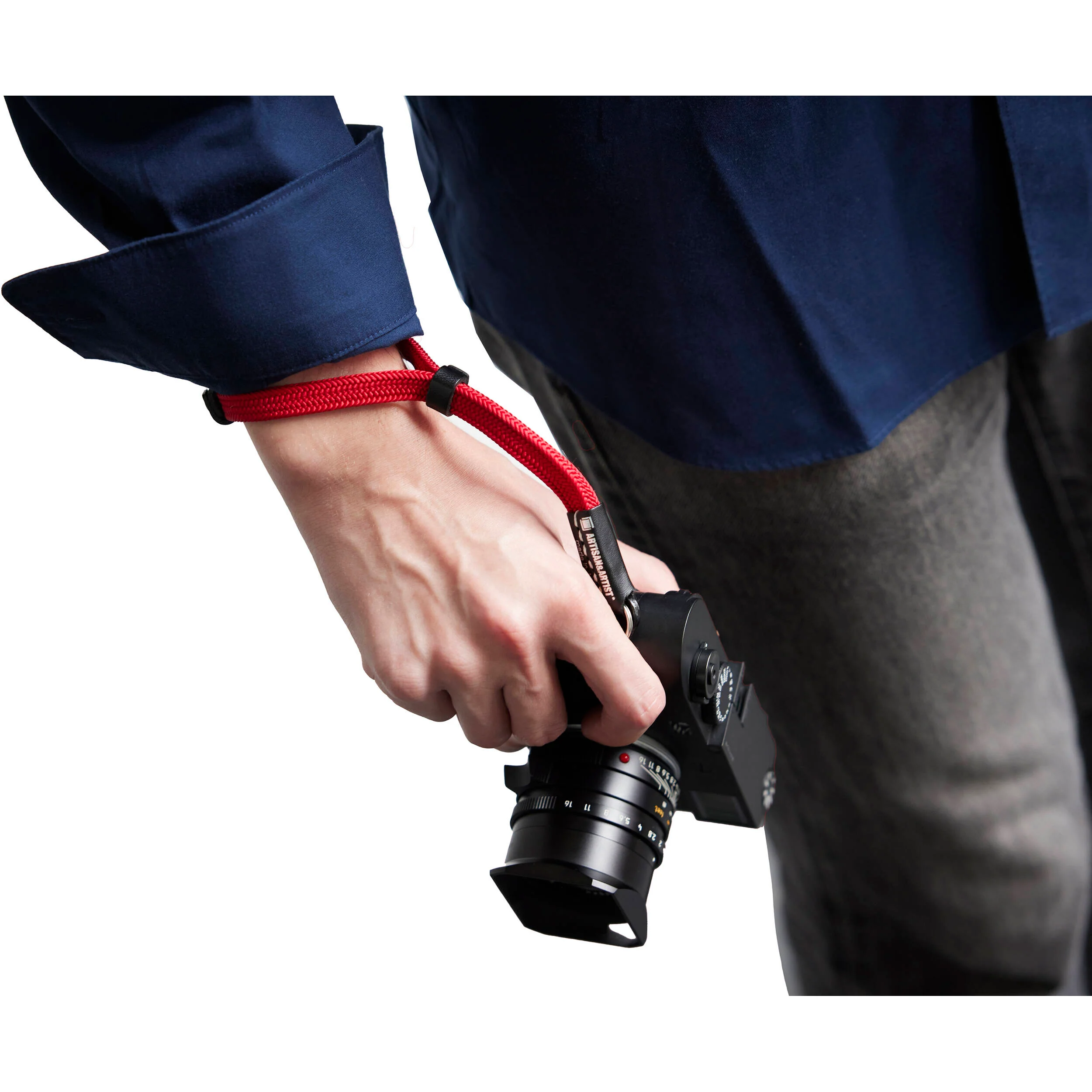 Artisan & Artist ACAM-311A Silk Cord Camera Hand Strap (Red, 8.3") - Image 3