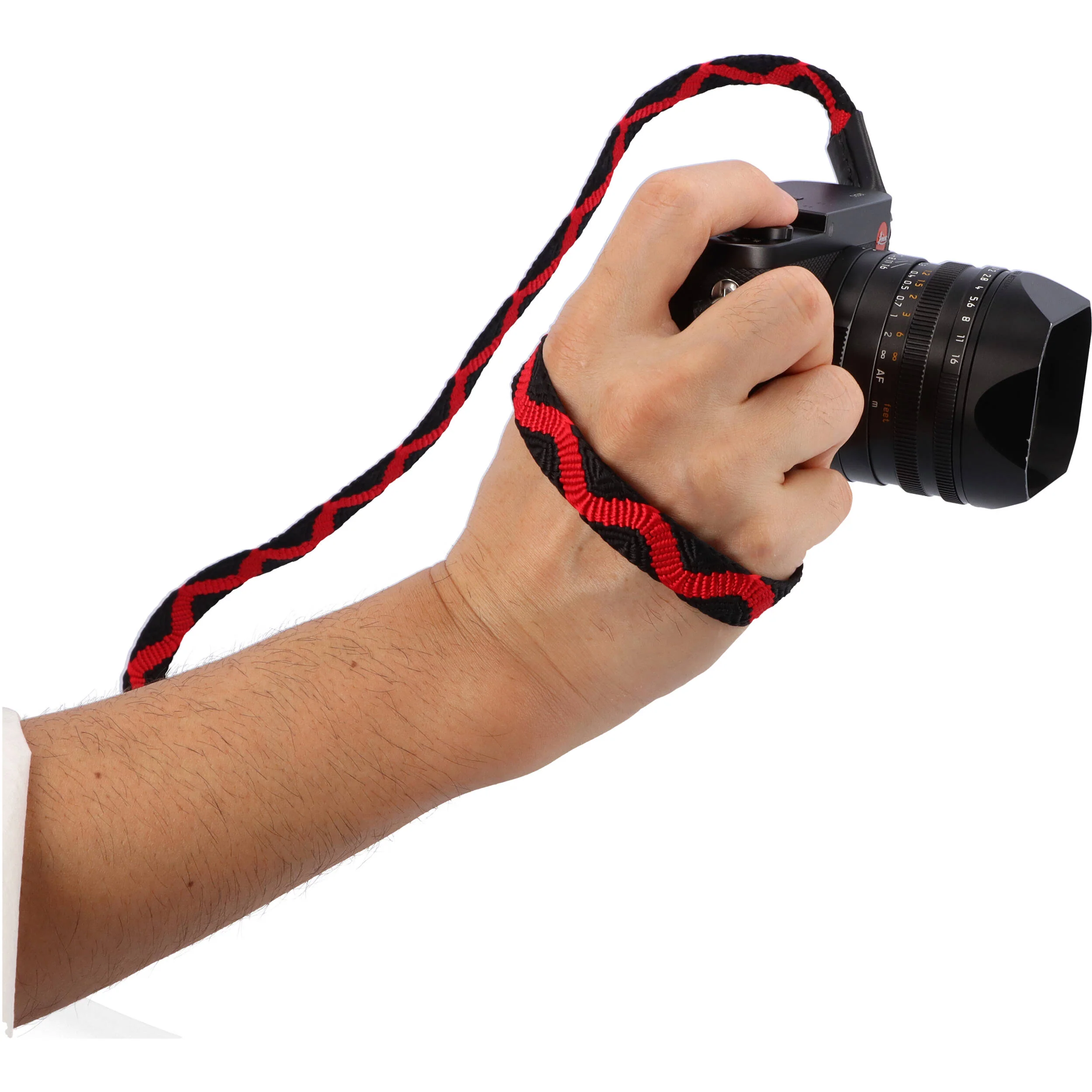 Artisan & Artist Sasanami Silk Strap (Black/Red, 38.5") - Image 3