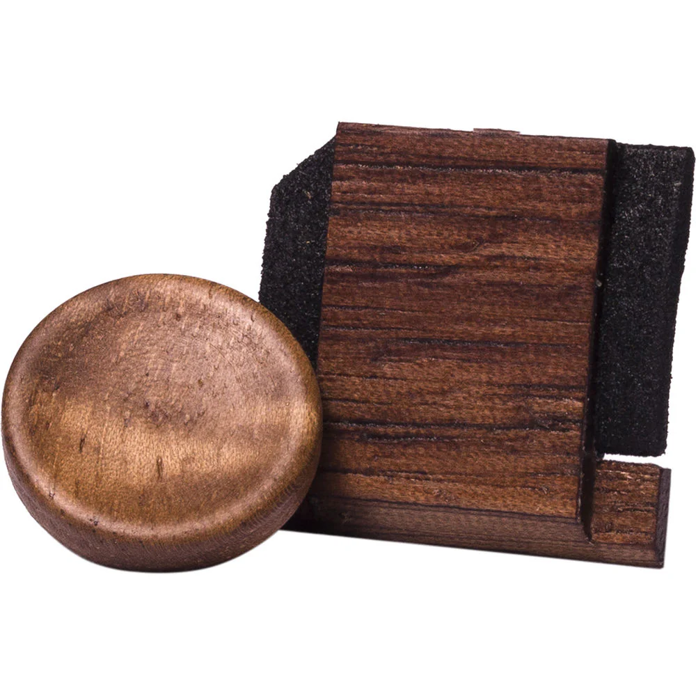 Artisan Obscura Soft Shutter Release & Hot Shoe Cover Set (Small Concave, Threaded, Walnut Wood)
