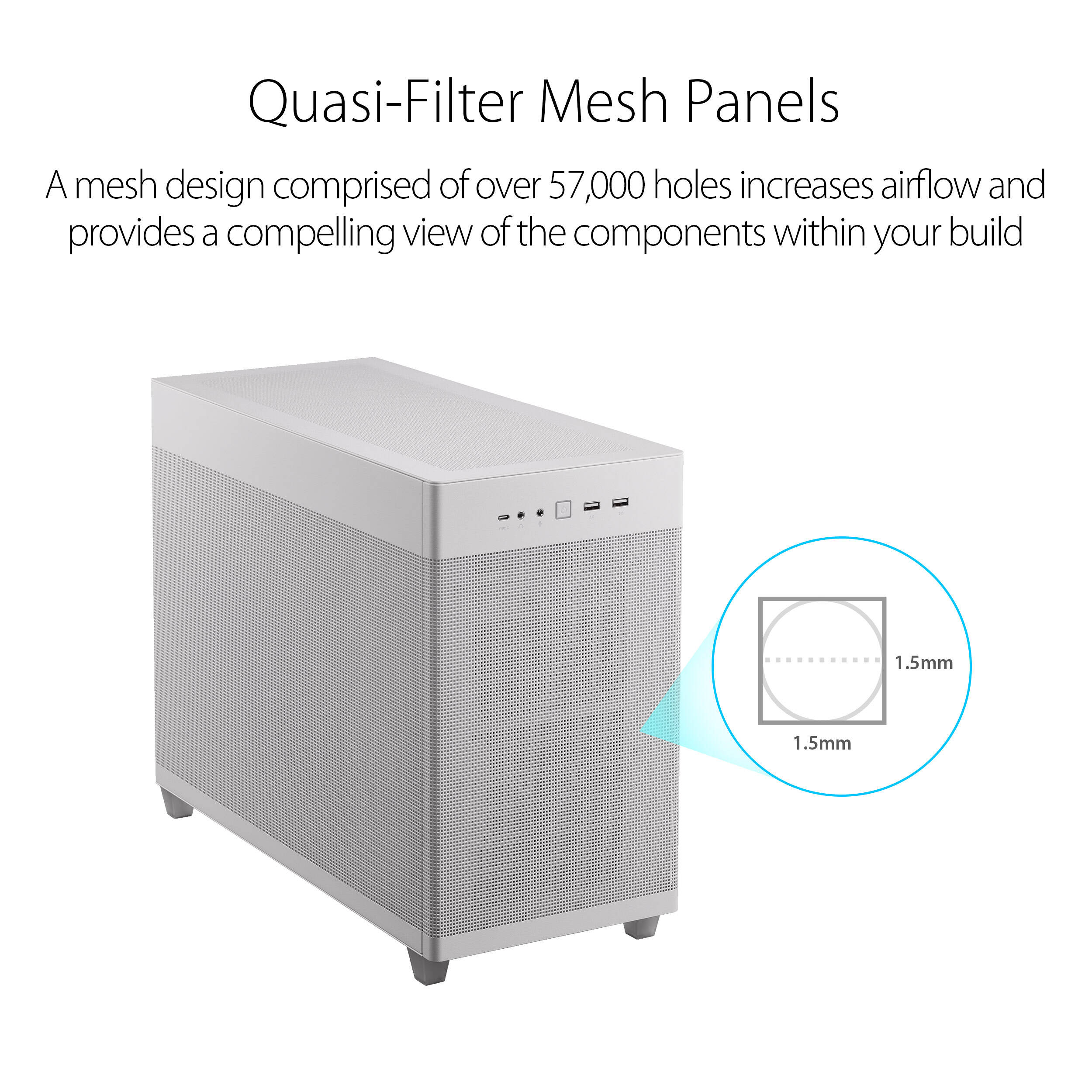 ASUS Prime AP201 Micro-ATX Case (White) - Image 4